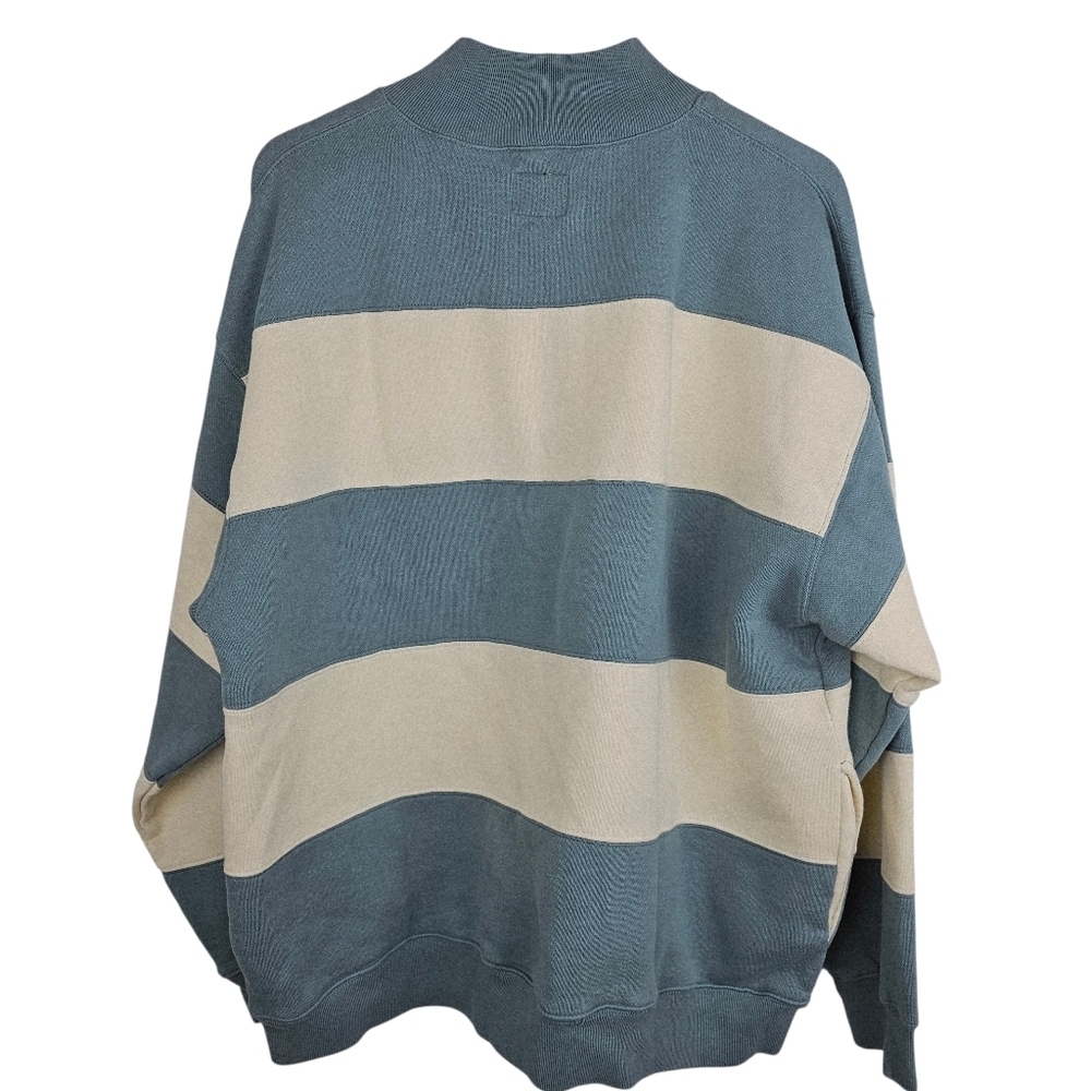 Vintage Gap Athletic Classic Striped 1/4 Zip Sweatshirt - Picture 2 of 9